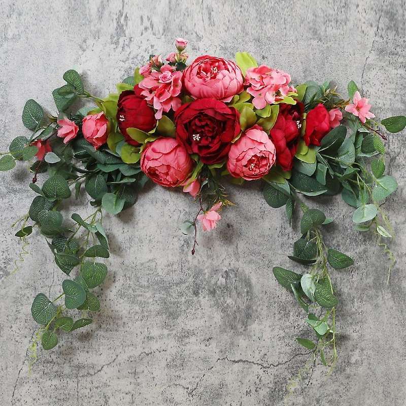 Peony Artificial Wedding Flowers Arch Arrange Door Lintel Wreath (b)