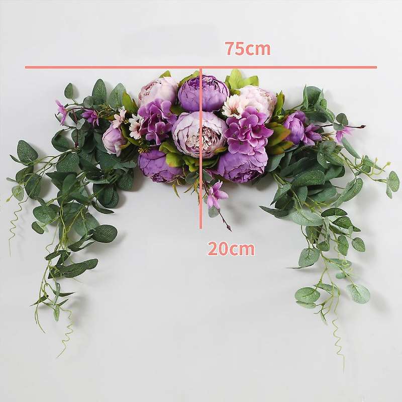 Peony Artificial Wedding Flowers Garland Arch Arrange Door (orange)