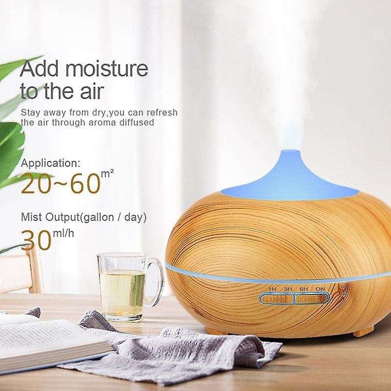 400ml Essential Oil Diffusers Ultrasonic Auto-off,7 Lights Uk Plug C