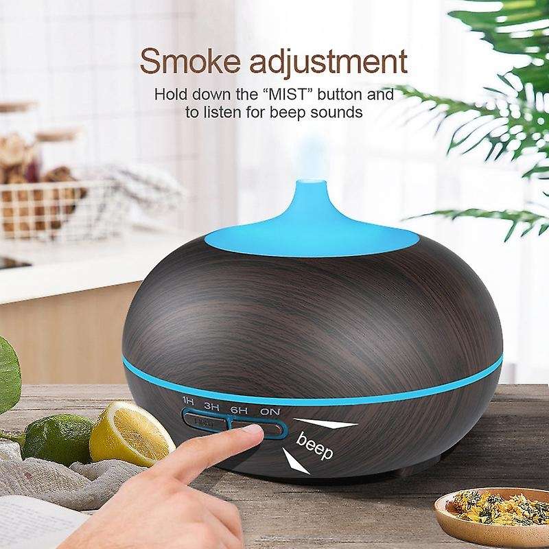 400ml Essential Oil Diffusers Ultrasonic Auto-off,7 Lights Uk Plug C