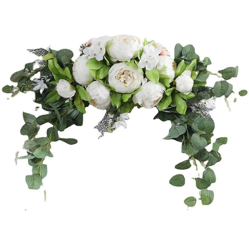 Peony Artificial Wedding Flowers Arch Arrange Door Lintel Wreath (c)