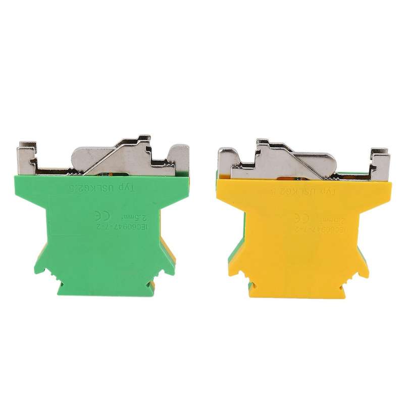 2x Din Rail Terminal Blocks Kit Terminal+ground Blocks+aluminum Rail