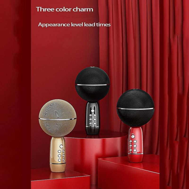 Ys08 Wireless Microphone National K Song Artifact Household Black