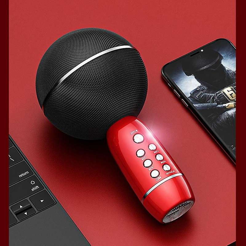 Ys08 Wireless Microphone National K Song Artifact Household Black