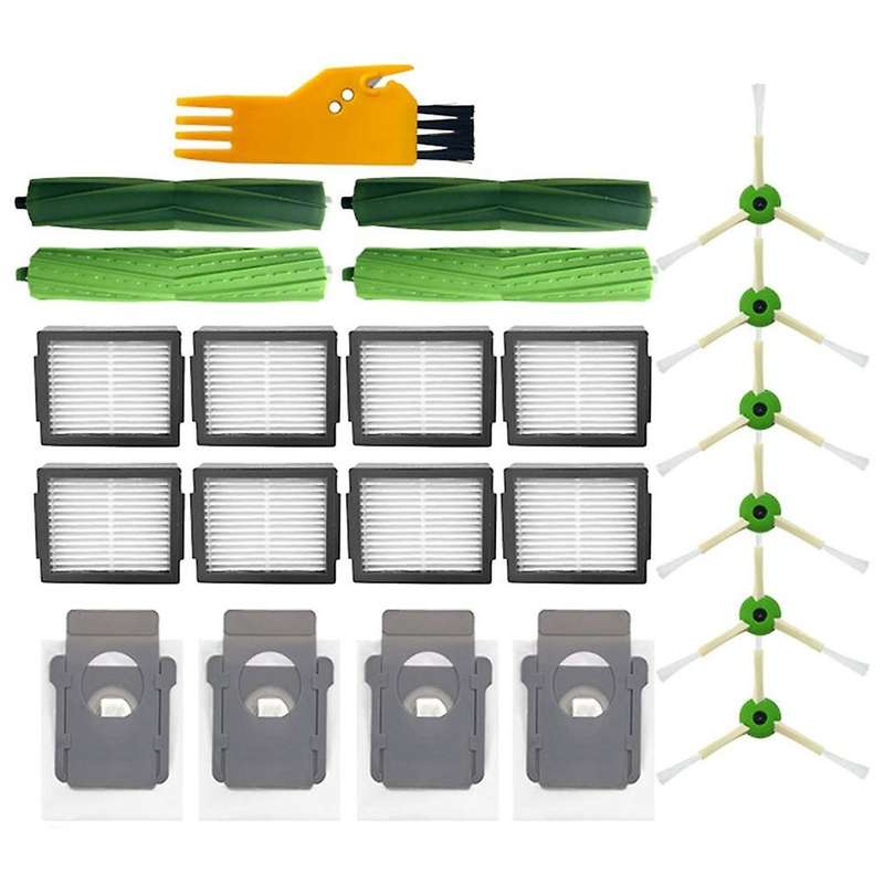 Roller Brush Side Brush Hepa Filter Dust Bag Replacement for Irobot