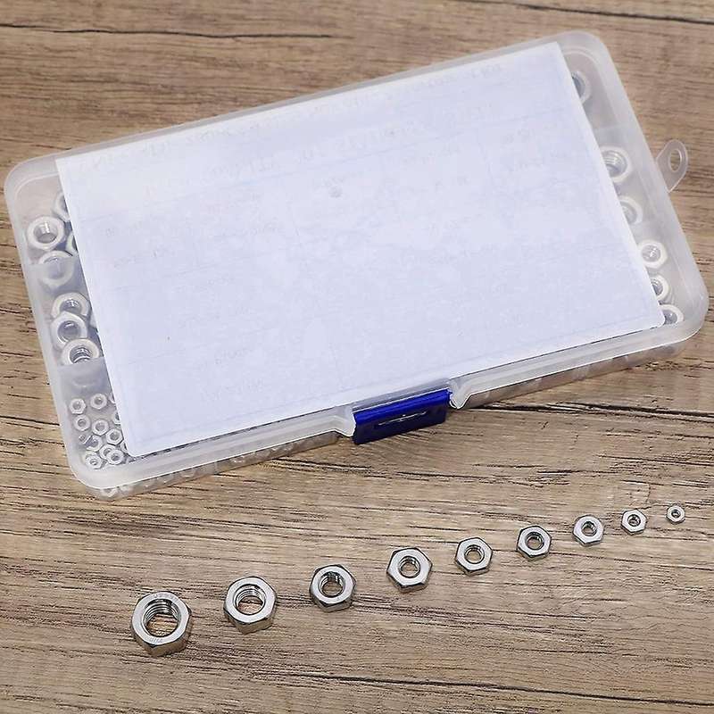 Stainless Steel Nuts 2-56 to 3/8inch-16 Kit for Screws Bolts-280pcs