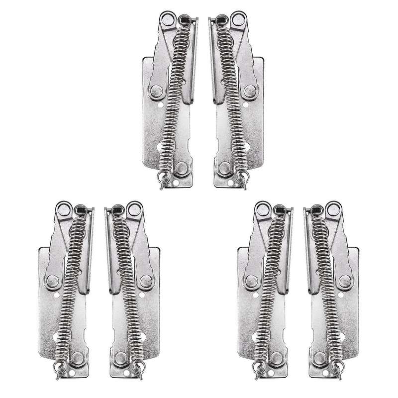 6pcs Z-type Small Cabinet Door Hinge Iron Nickel-plated Pillow Hinge