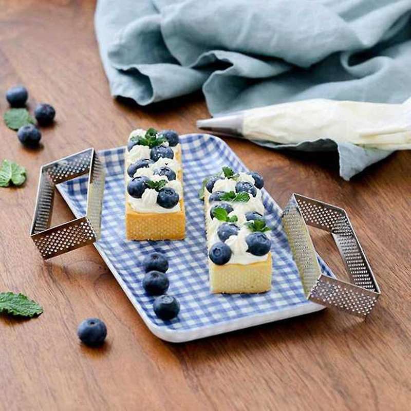Stainless Steel 9 Pcs Oval Rectangular Square  Molding Tart Rings