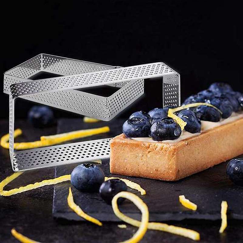 Stainless Steel 9 Pcs Oval Rectangular Square  Molding Tart Rings