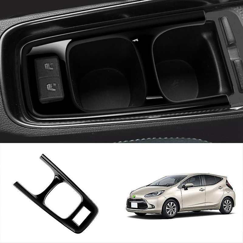 Central Control Cup Frame Panel Water Cup Holder Cover Bright Black