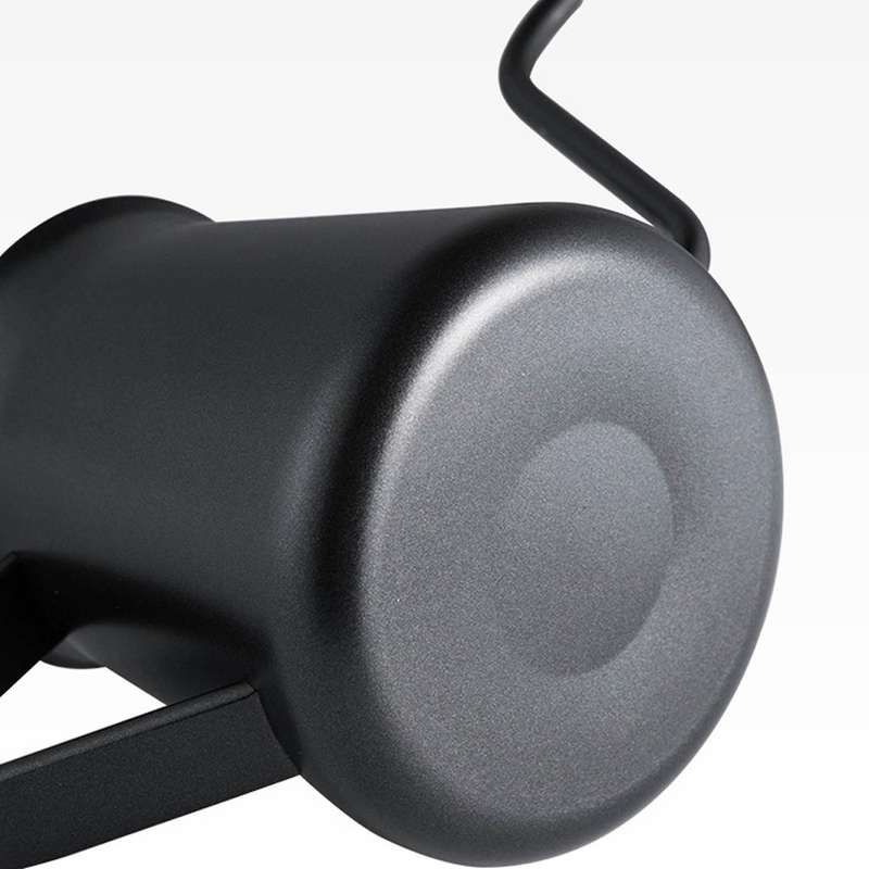 Stainless Steel 4mm Spout Black with Lid 400ml Coffee Kettle Teapot