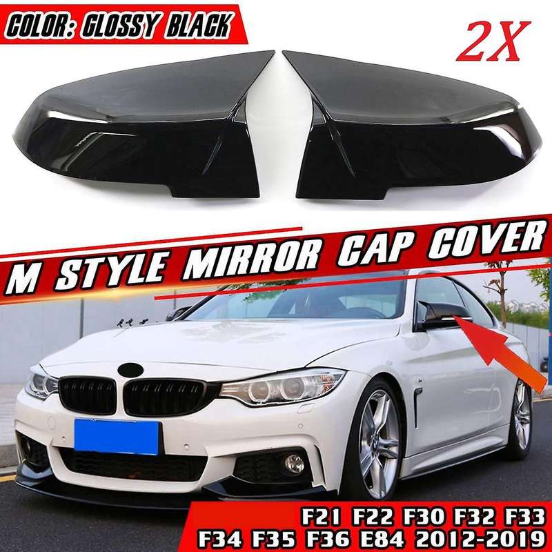 1 Pair Glossy Black Side Mirror Cover for -bmw F20 F21 F23 F87 M2 F30