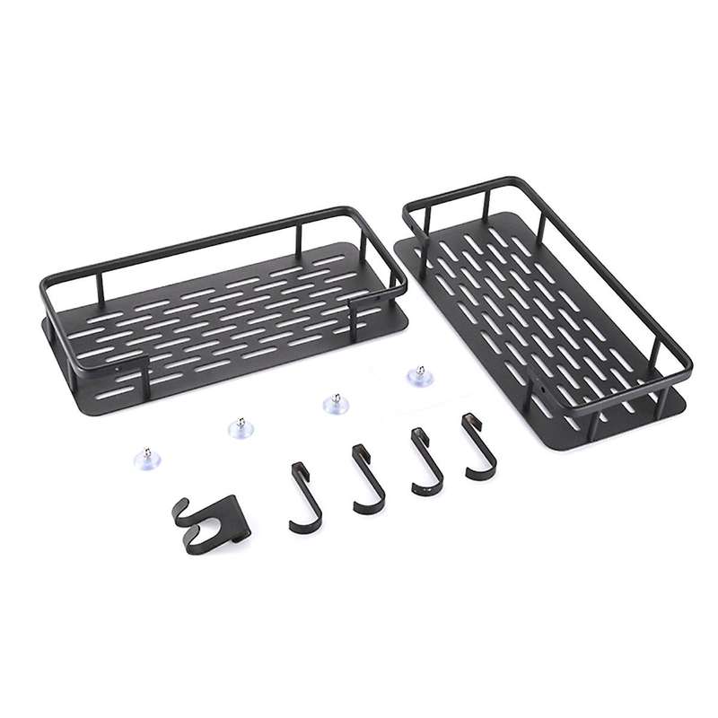 2pcs Shower Shelf,shower Basket,with Hook Organizer,bathroom Storage