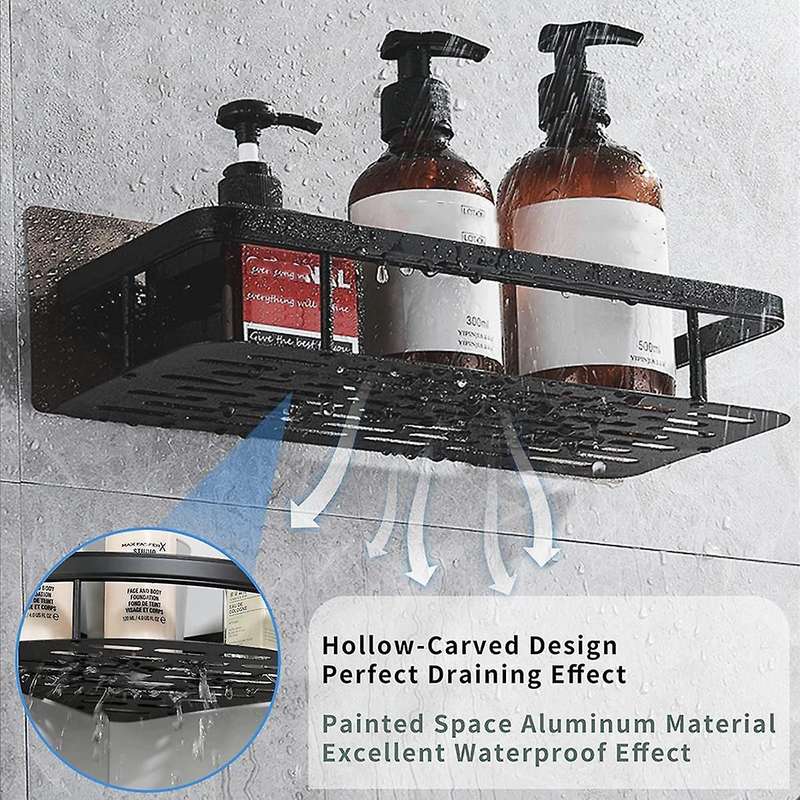 2pcs Shower Shelf,shower Basket,with Hook Organizer,bathroom Storage