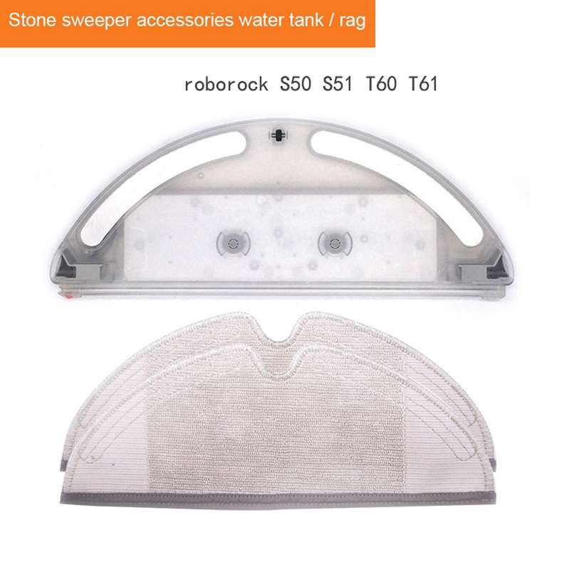 2x Water Tank + Mop Cloths for Xiaomi Roborock S50 Vacuum Cleaner