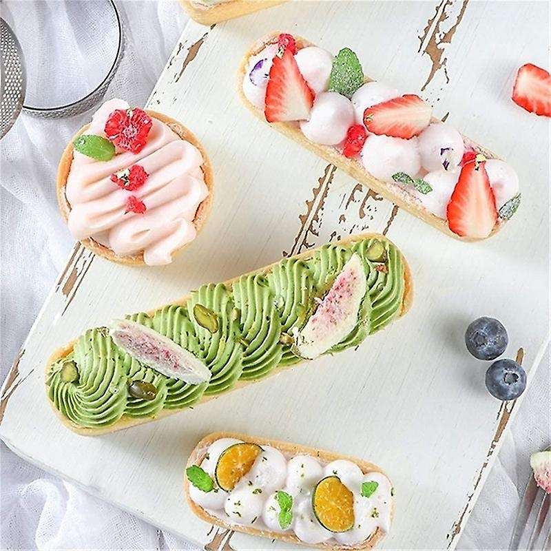 10 Pack Oval Tart Ring,perforated Baking Ring,pastry Ring