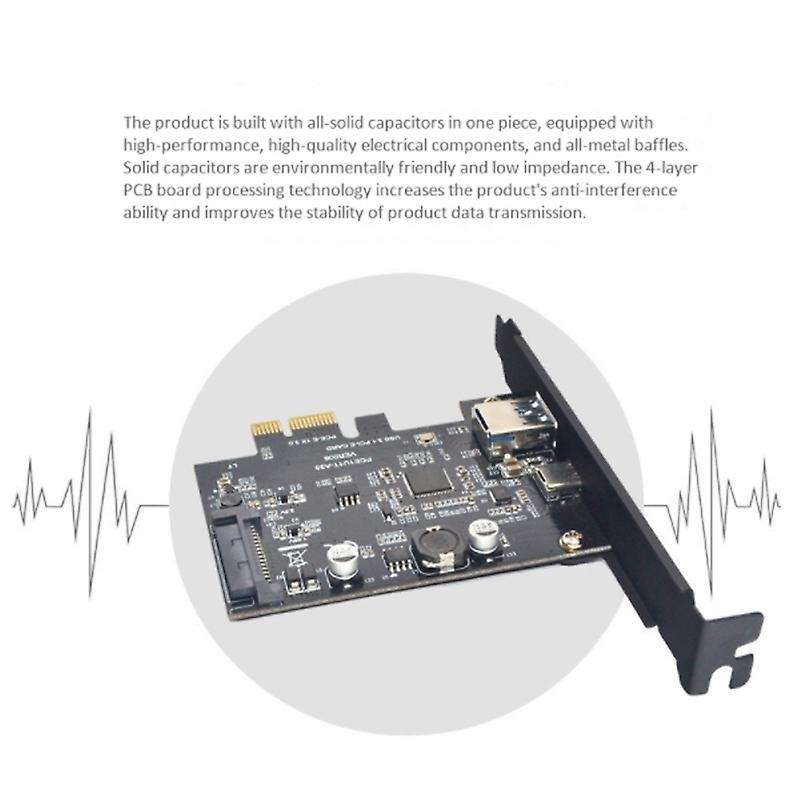 Usb 3.1 Type C Pcie Expansion Card Pci-e to Usb3.1 Gen 2 10gbps