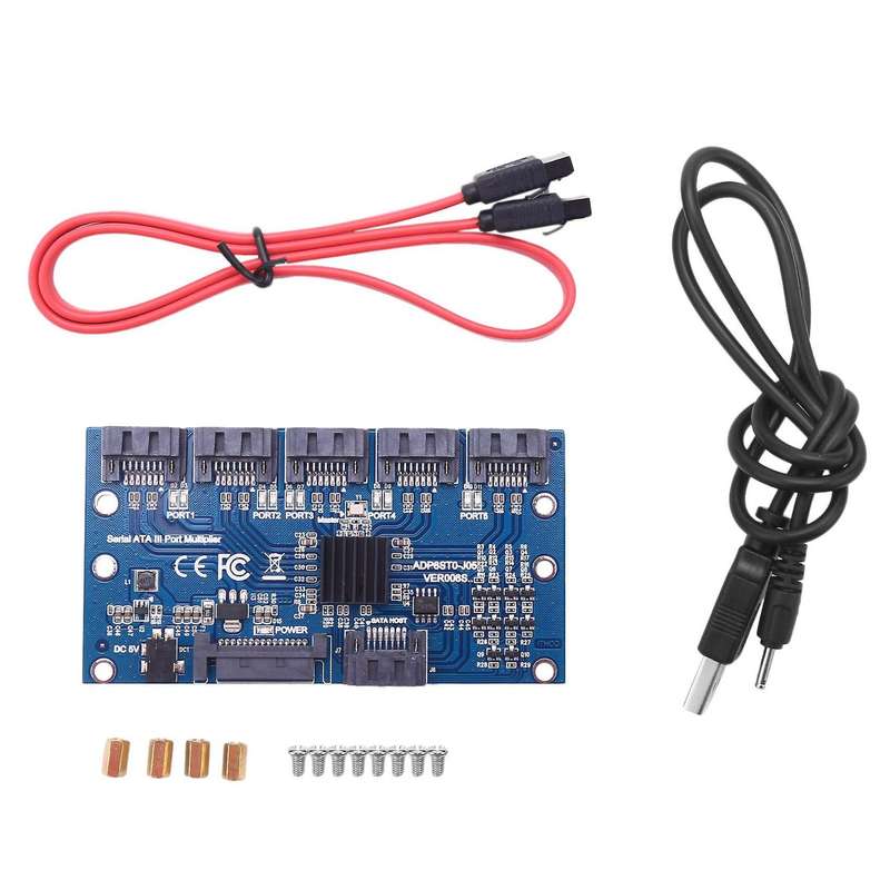 Controller Card Motherboard Sata Expansion Card 1 to 5 Port Sata3.0