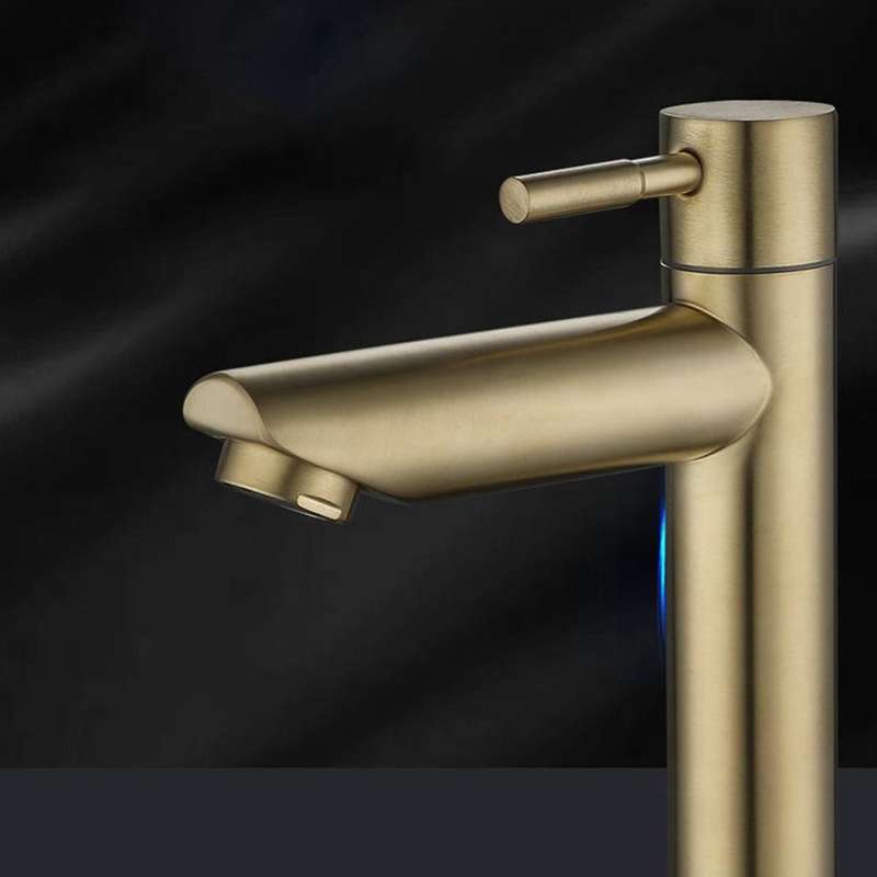 Bathroom Basin Faucet Cold Sink Single Lever Sink Faucet Gold-293mm