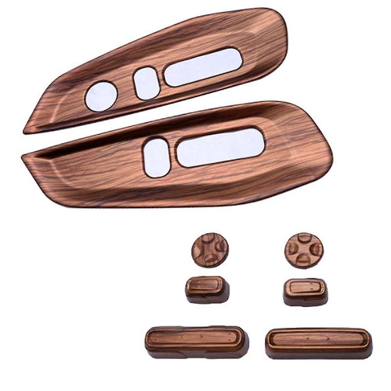 For Honda Cr-v Car Seat Adjustment Button Cover,wood Texture 8pcs