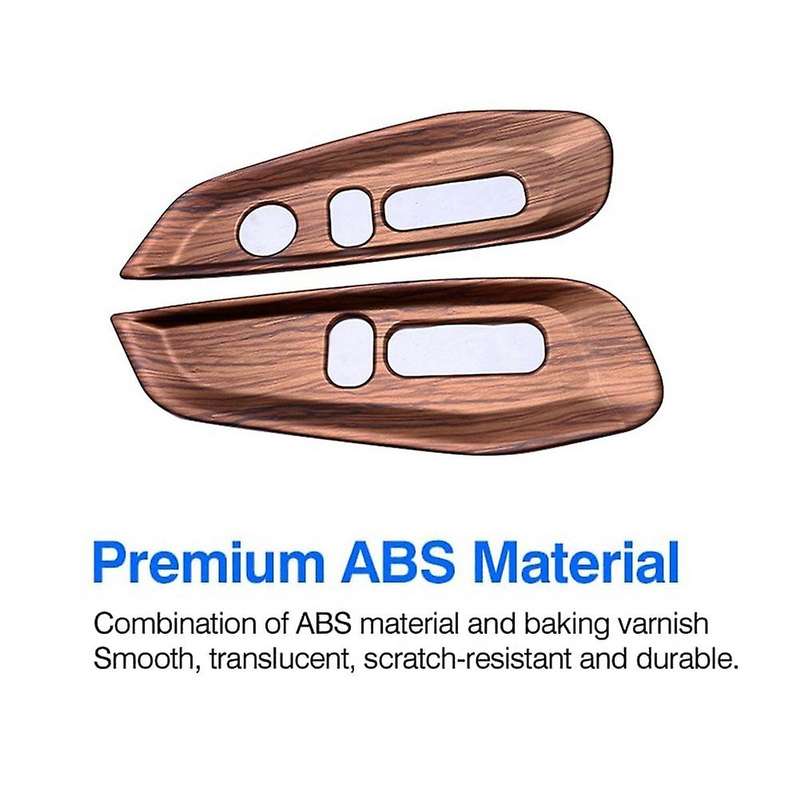 For Honda Cr-v Car Seat Adjustment Button Cover,wood Texture 8pcs