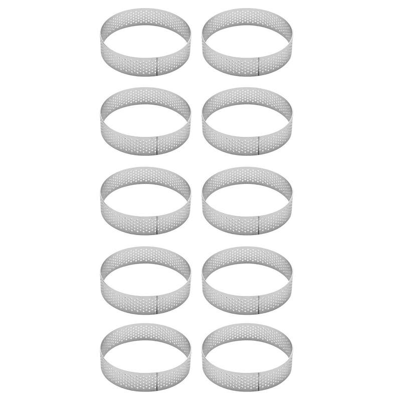 Circular Stainless Steel Tart Ring Tower Pie Cake Mould Baking Tools