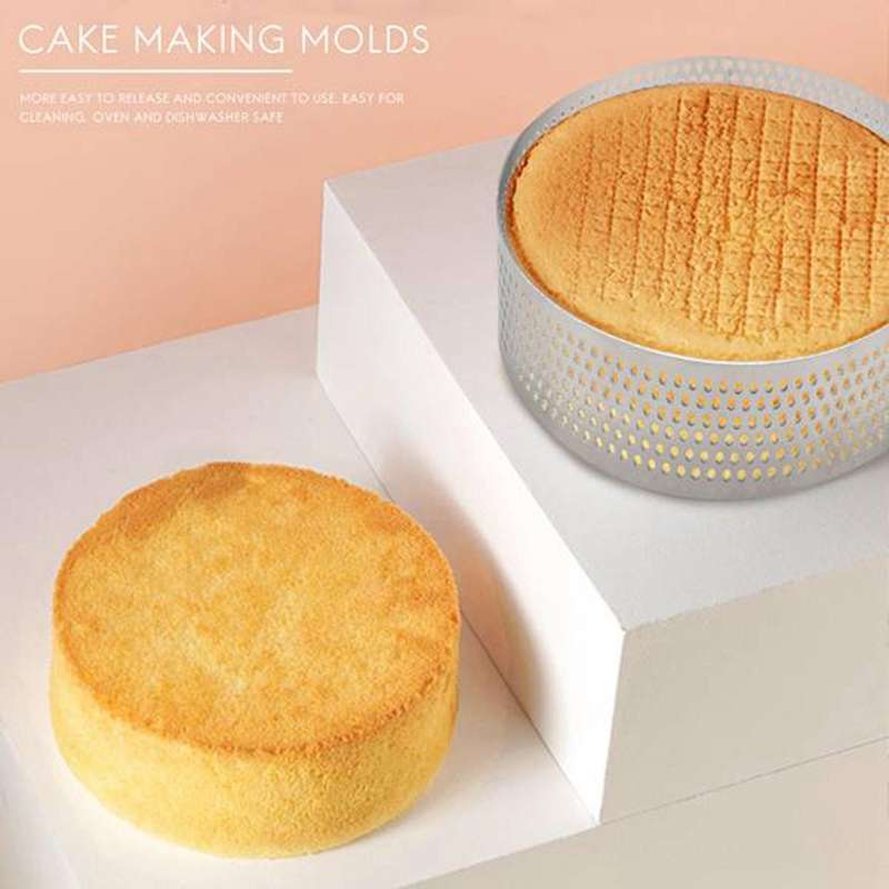 Circular Stainless Steel Tart Ring Tower Pie Cake Mould Baking Tools