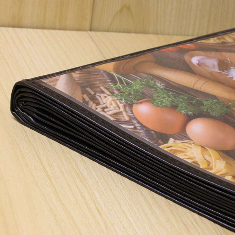 2x Transparent Restaurant Menu Covers-transparent Color + Black