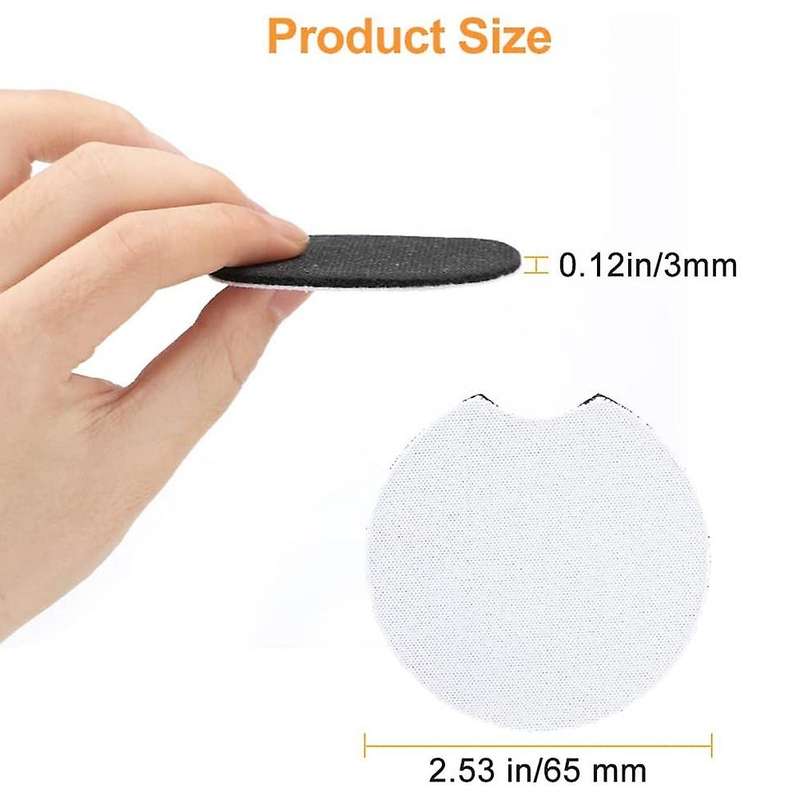 100 Pcs Sublimation Blank Car Coasters, 2.53inch Blank Cup Mat Blanks