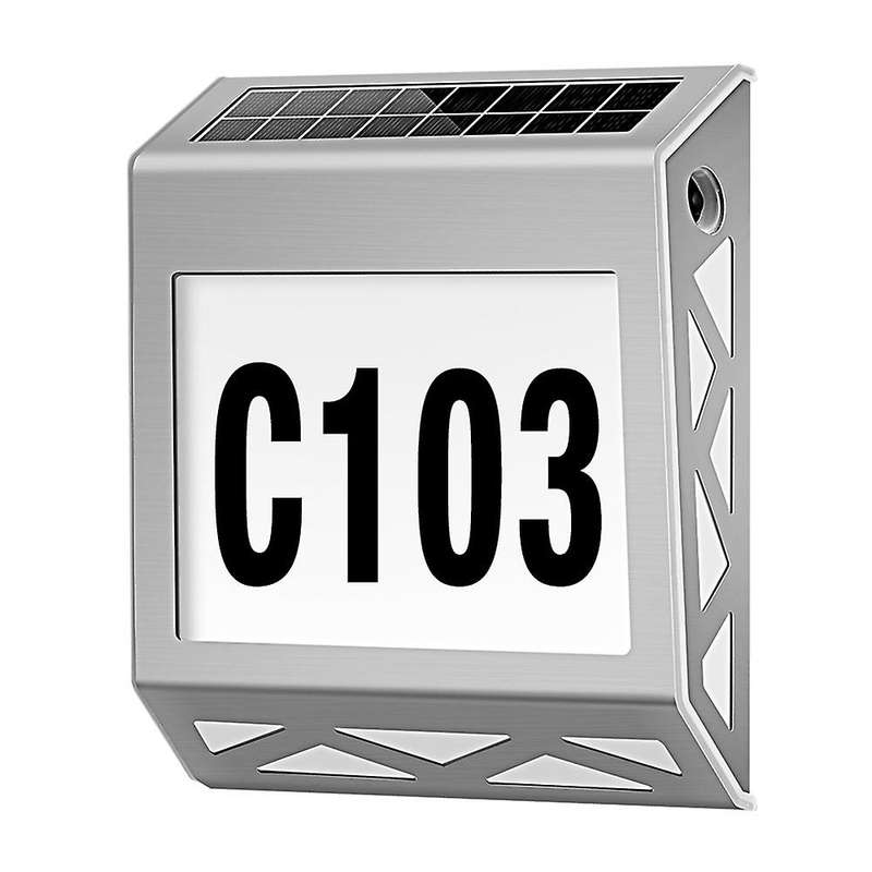 House Numbers Solar Powered Address Sign Illuminated for Home Yard