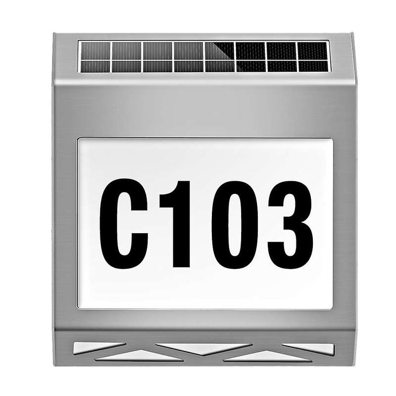 House Numbers Solar Powered Address Sign Illuminated for Home Yard