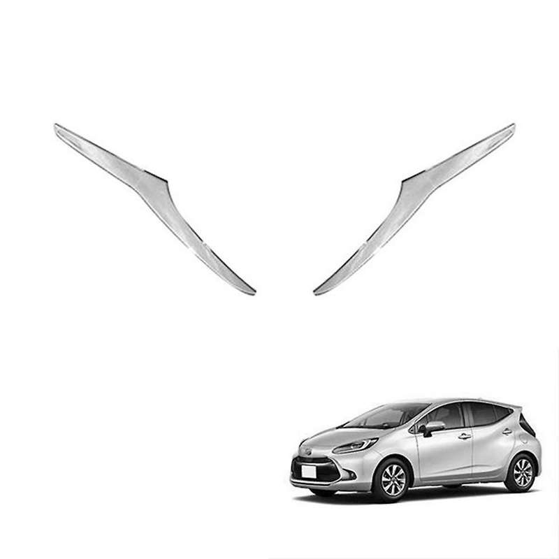For Toyota Aqua 2021 2022 Front Garnish Strip Eyebrow Cover Trim