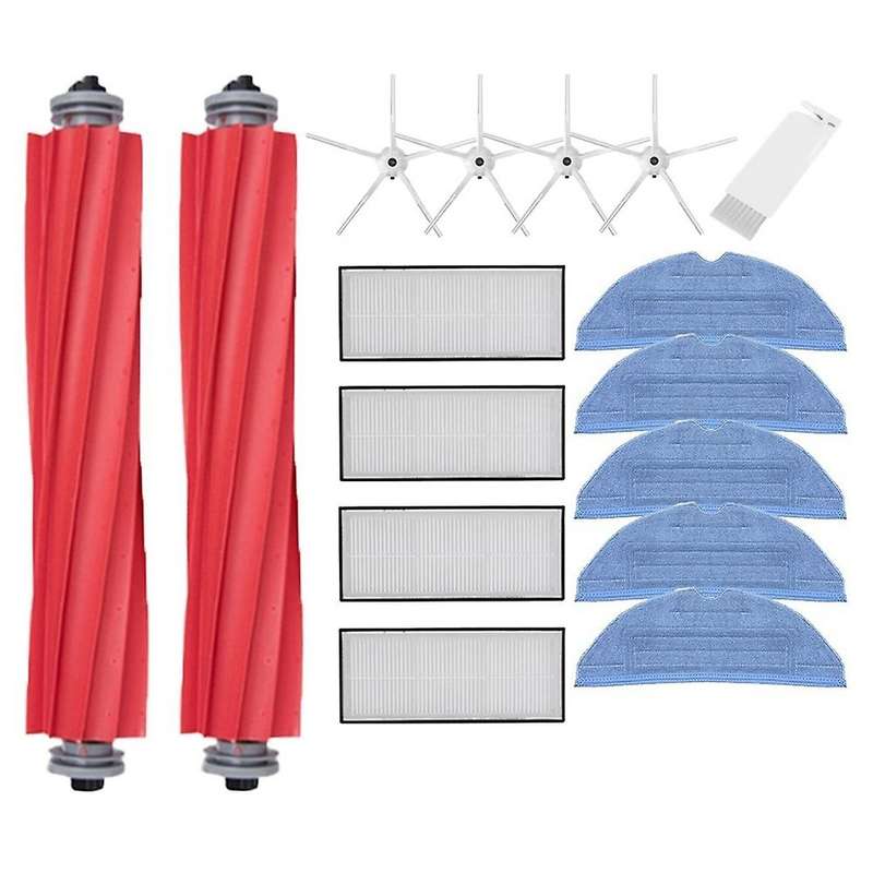 Main Brush Hepa Filter Mop Pad Spare Parts White