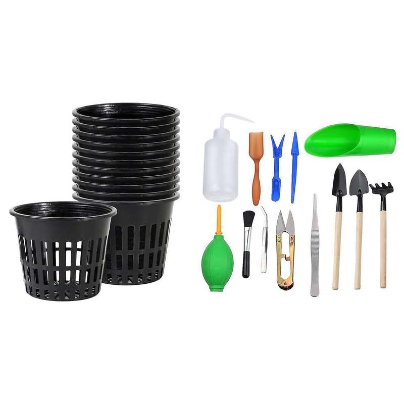 50 Pcs Plant Net Pots, Reusable Plastic Cups, for Hydroponic