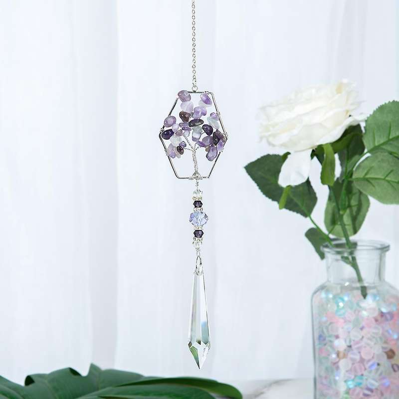 Rainbow Crystal Suncatcher Decor for Home Window Car Garden, 6pcs