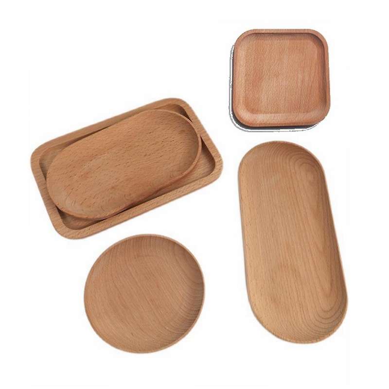 Wood Serving Plate Wood Round and Cube Serving Tray Wooden Platter