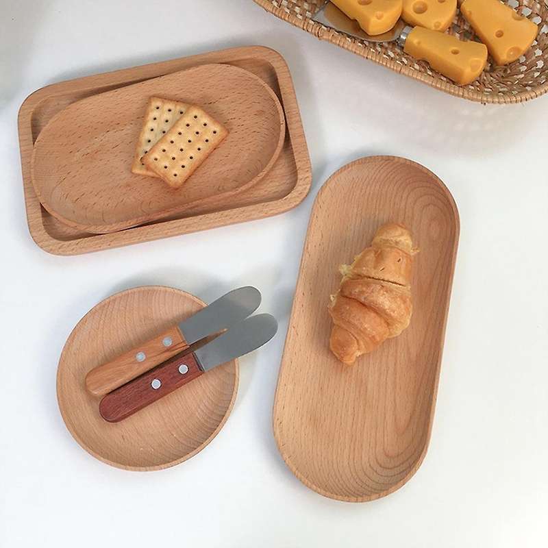 Wood Serving Plate Wood Round and Cube Serving Tray Wooden Platter