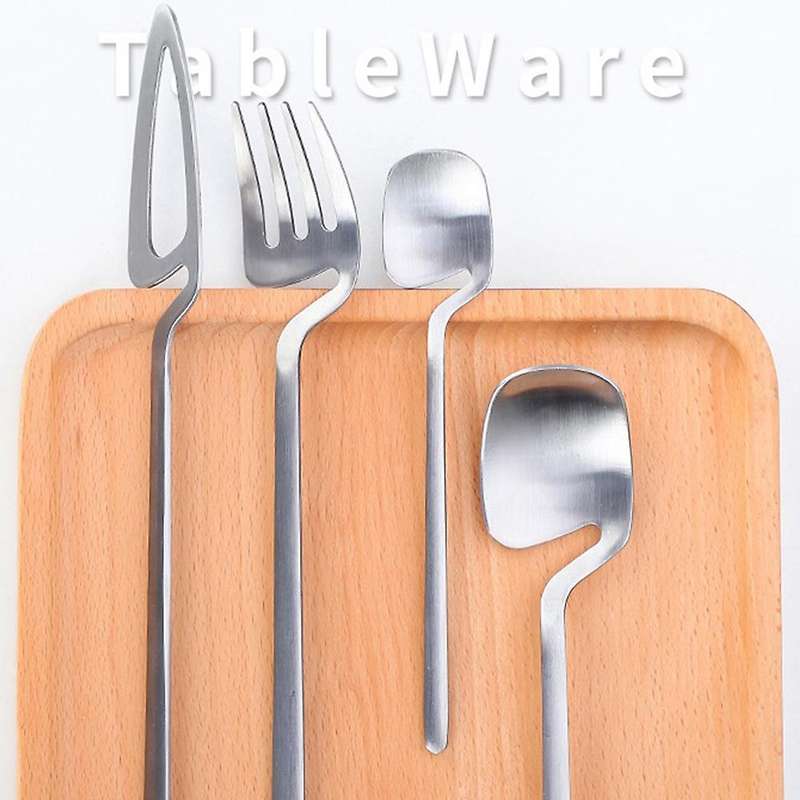16pcs/set Dinnerware Set Knife Fork Spoon Dinner Set -black