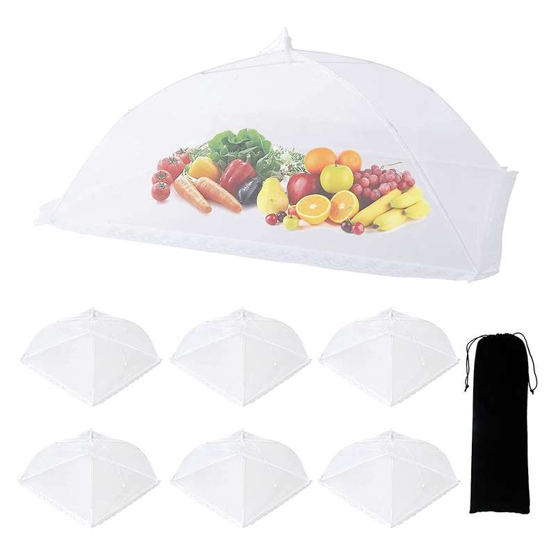7 Pack Food Tents Food Covers for Outdoor Mesh Screen Collapsible