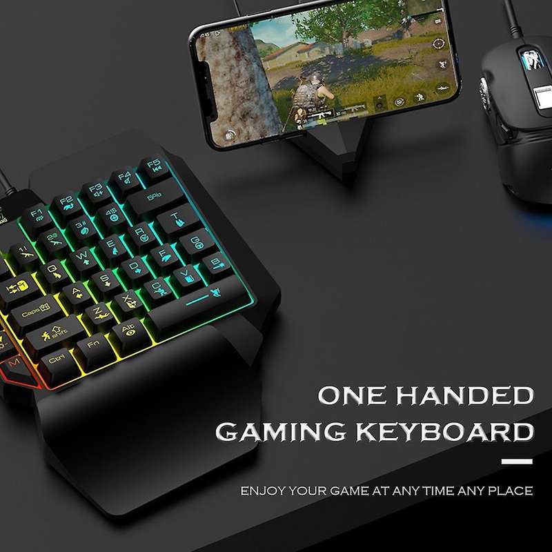 Ziyou Lang T1 Wired One Handed Gaming Keyboard Mouse Combo for Pubg
