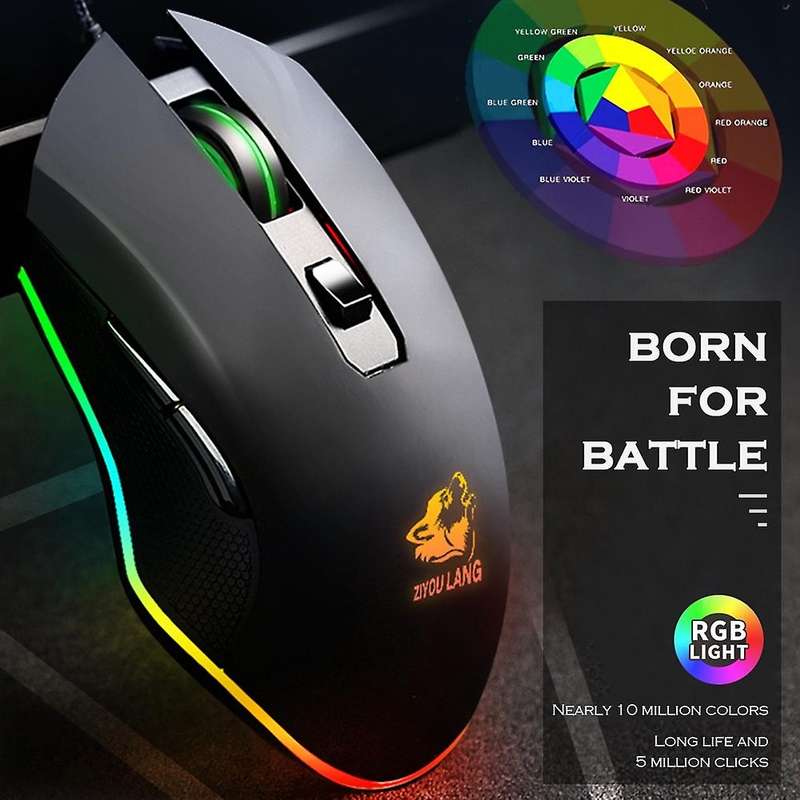 Ziyou Lang T1 Wired One Handed Gaming Keyboard Mouse Combo for Pubg