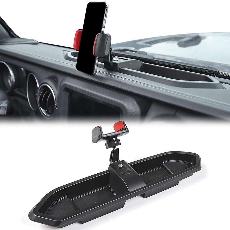 Phone Holder Storage Tray for 2018-2022 Jeep Wrangler Jl Black