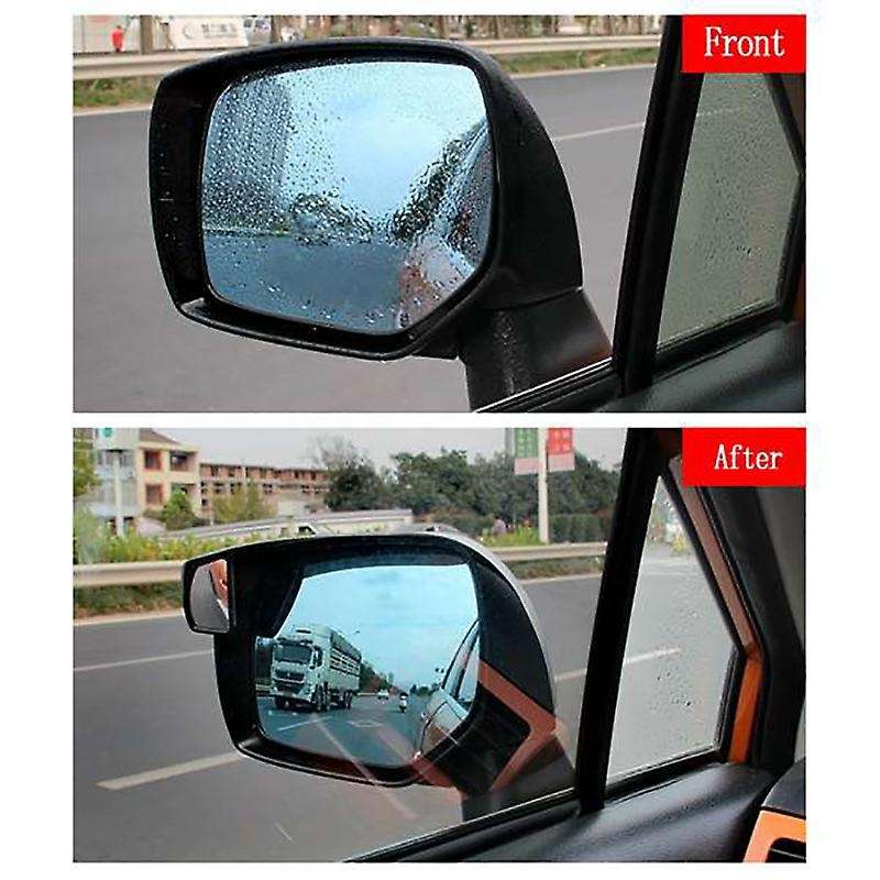 Carbon Fiber Car Rearview Mirror Cover Trim with Rain Eyebrow Corner
