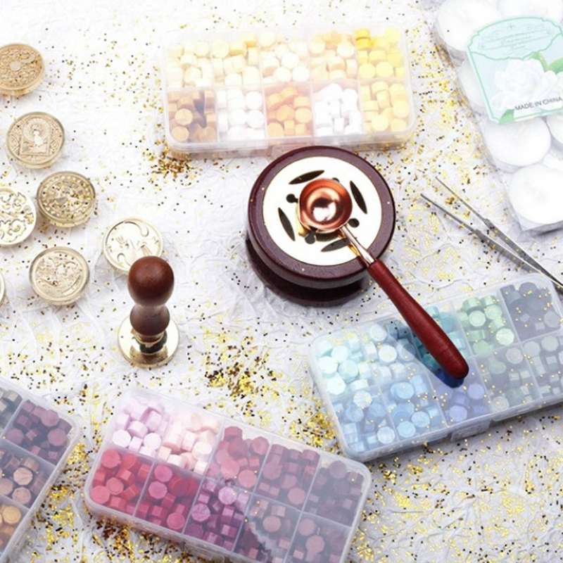 Sealing Candle Set, Wax Spoon Wax Seal Heating Wax Label Wax Sheet