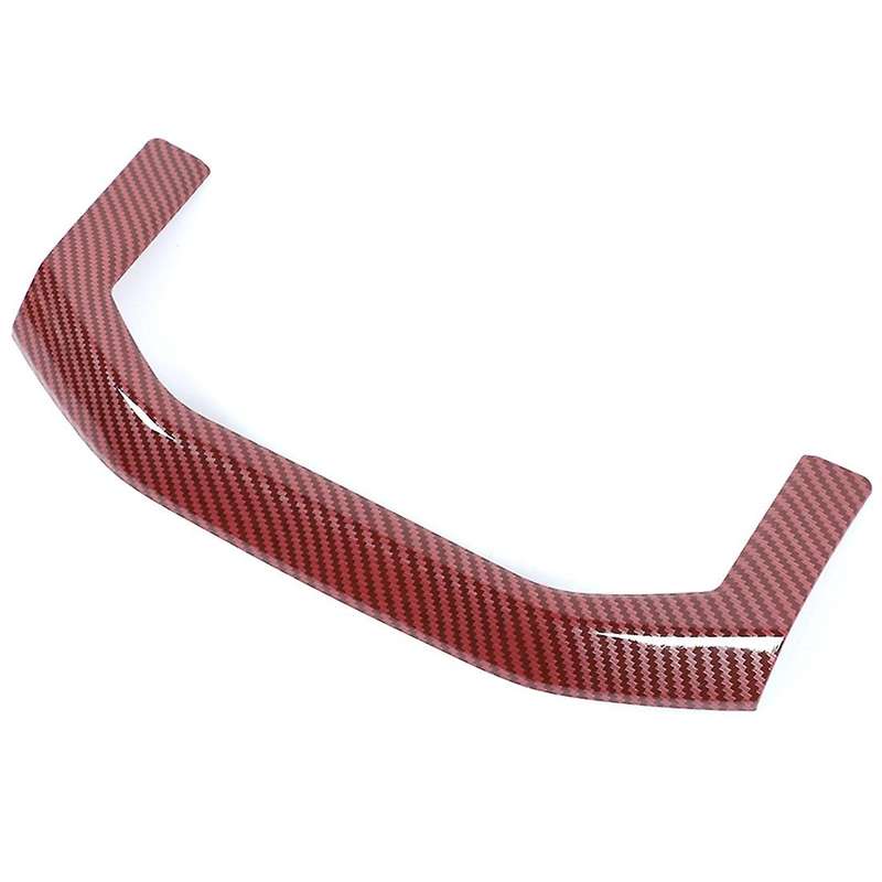 Car Cup Holder Panel for Dodge Ram 2018-2022, Red Carbon Fiber