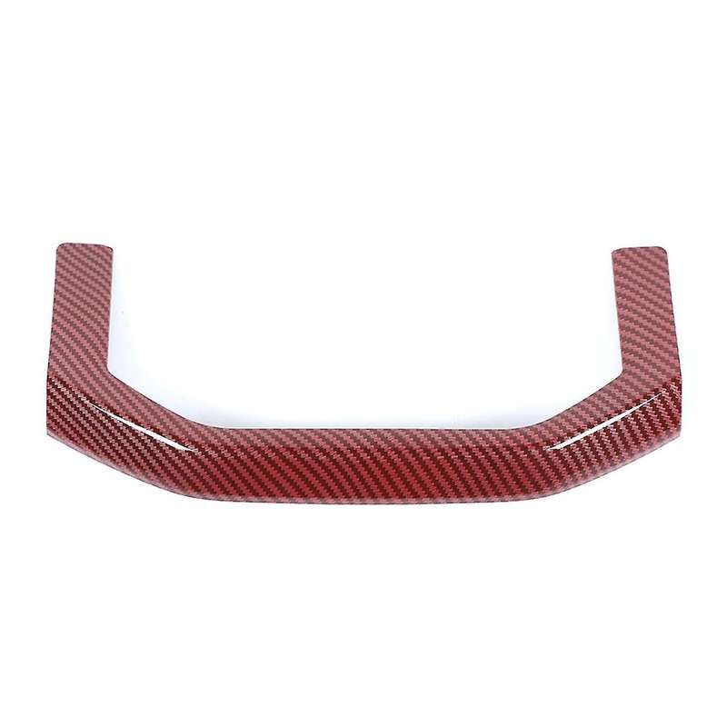 Car Cup Holder Panel for Dodge Ram 2018-2022, Red Carbon Fiber