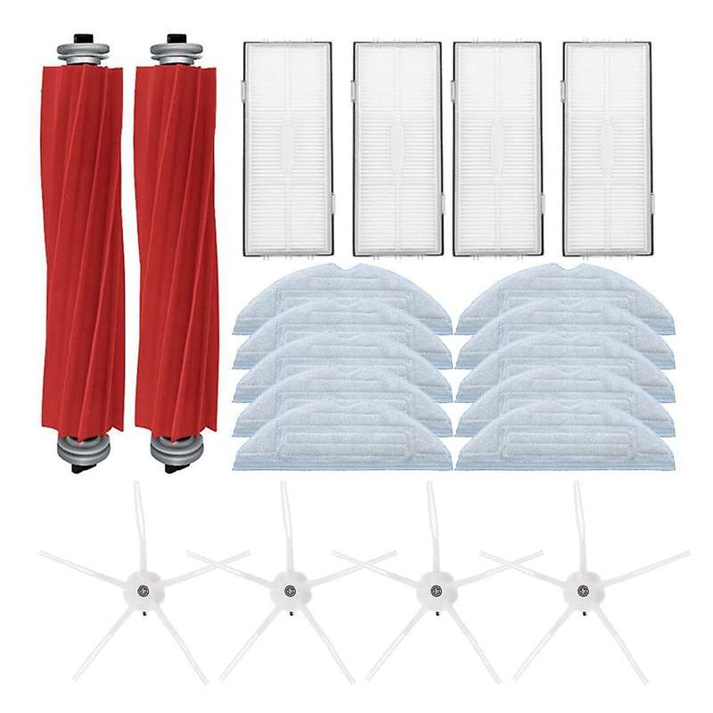20pcs Hepa Filter Mopping Cloths Side Brush for Xiaomi Roborock T7s