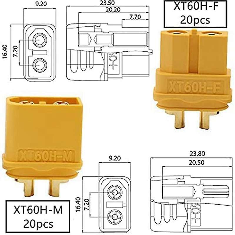 Xt60 Connectors, Xt60 Socket, Xt60h Sheath for Rc Model and More