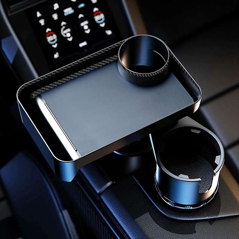 2in1 Car Tray Water Cup Holder 360 Degree Rotating Beverage Holder S