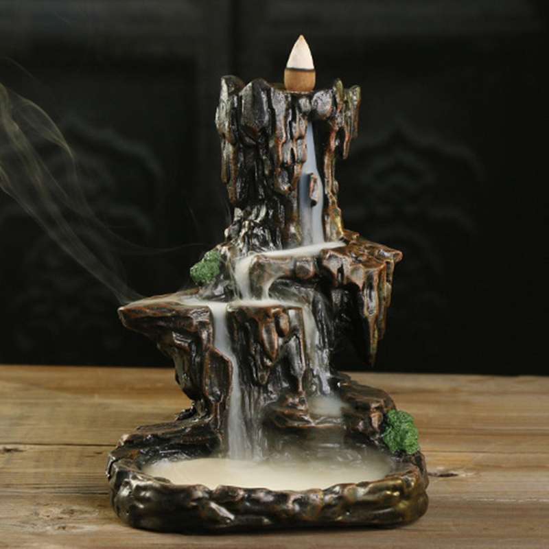 Incense Waterfall Burner Keep Refreshing Backflow Incense Burner